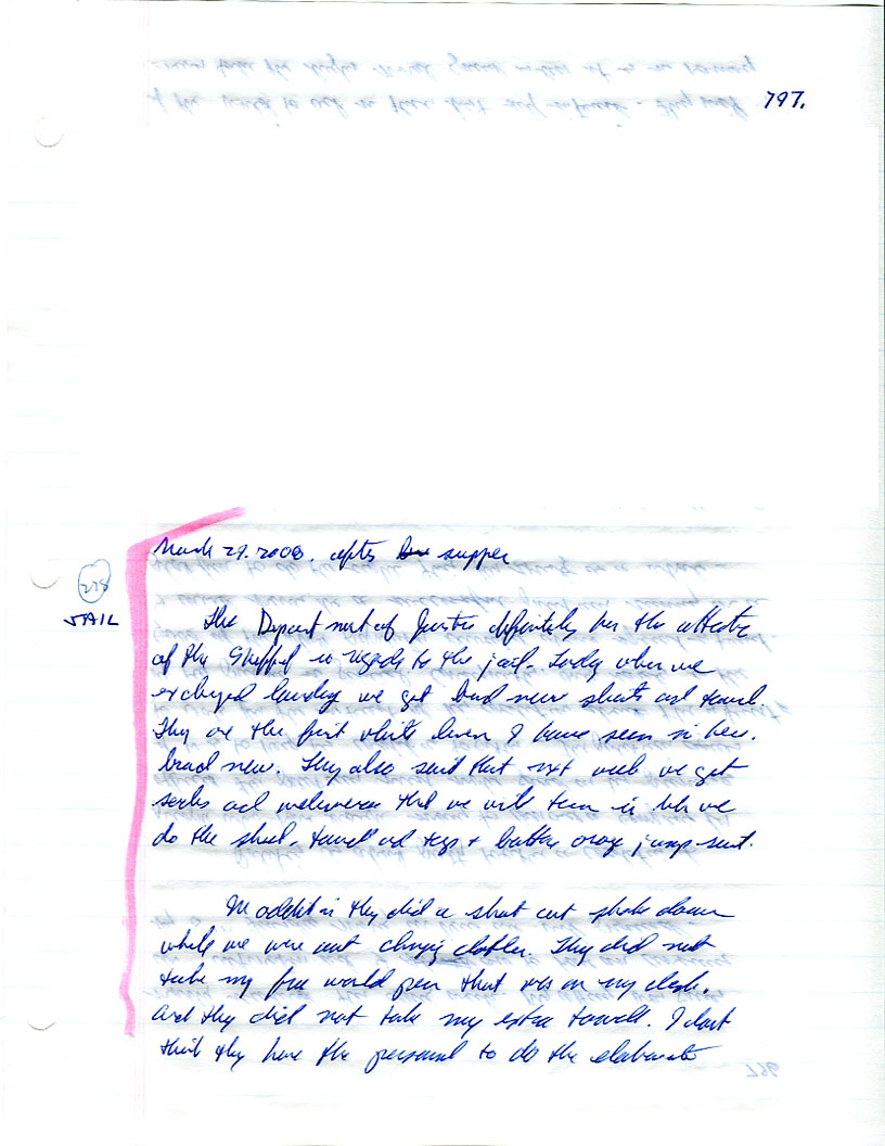 Dr John WorldPeace 2008 Prison Journal